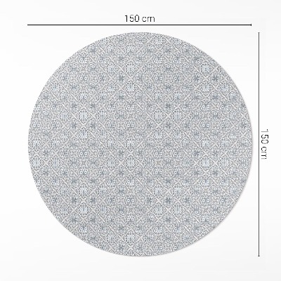 Tapis rond en vinyle Détails décoratifs en mosaïque fine