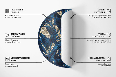 Tapis rond en vinyle Détails décoratifs en mosaïque fine