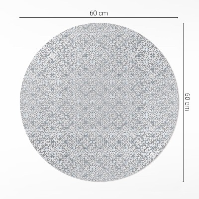 Tapis rond en vinyle Détails décoratifs en mosaïque fine