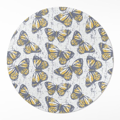 Tapis vinyle Papillons jaunes sur texture