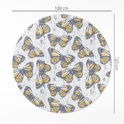 Tapis vinyle Papillons jaunes sur texture