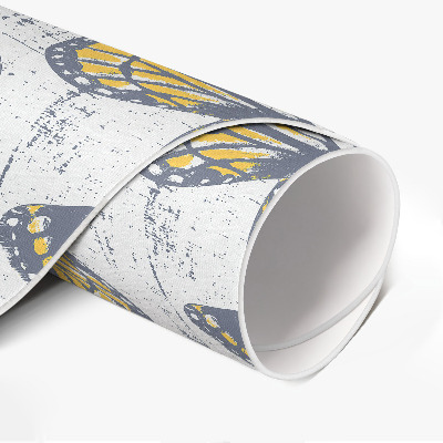 Tapis vinyle Papillons jaunes sur texture