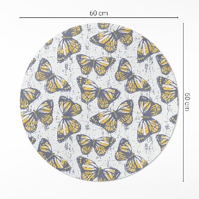 Tapis vinyle Papillons jaunes sur texture