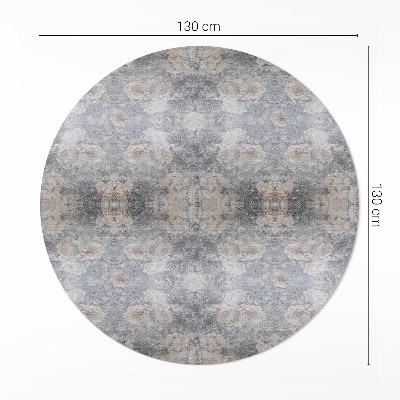 Tapis rond en vinyle ornements vintage