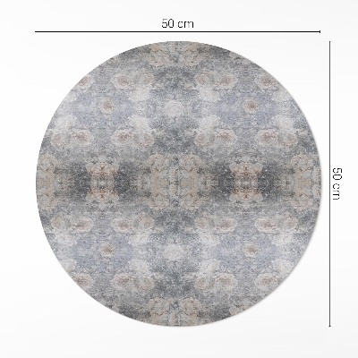 Tapis rond en vinyle ornements vintage