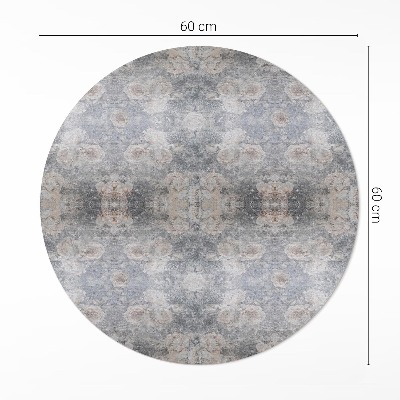 Tapis rond en vinyle ornements vintage