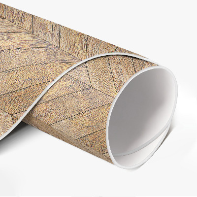 Tapis vinyle Parquet à chevrons en bois vintage