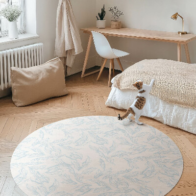 Tapis vinyle Croquis de feuilles vintage élégantes