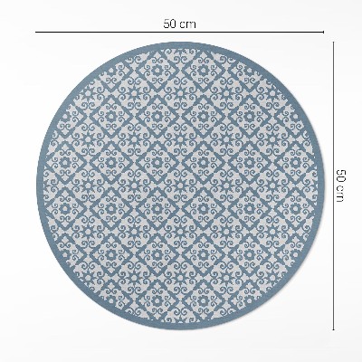 Tapis rond en vinyle Carreaux décoratifs en mosaïque ornementale