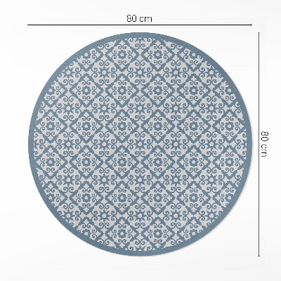 Tapis rond en vinyle Carreaux décoratifs en mosaïque ornementale