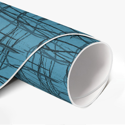 Tapis rond en vinyle Motif de tissu avec des fils de tissu irréguliers