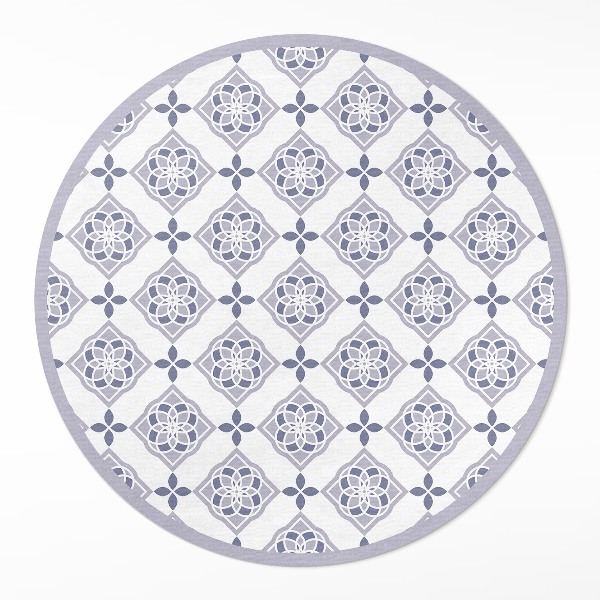 Tapis rond en vinyle Carreaux décoratifs à motif élégant