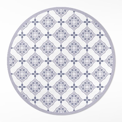 Tapis rond en vinyle Carreaux décoratifs à motif élégant