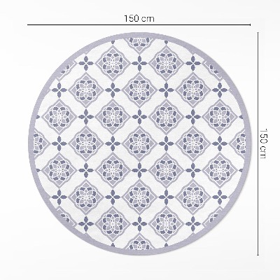 Tapis rond en vinyle Carreaux décoratifs à motif élégant