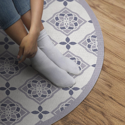 Tapis rond en vinyle Carreaux décoratifs à motif élégant