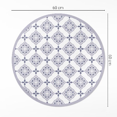 Tapis rond en vinyle Carreaux décoratifs à motif élégant