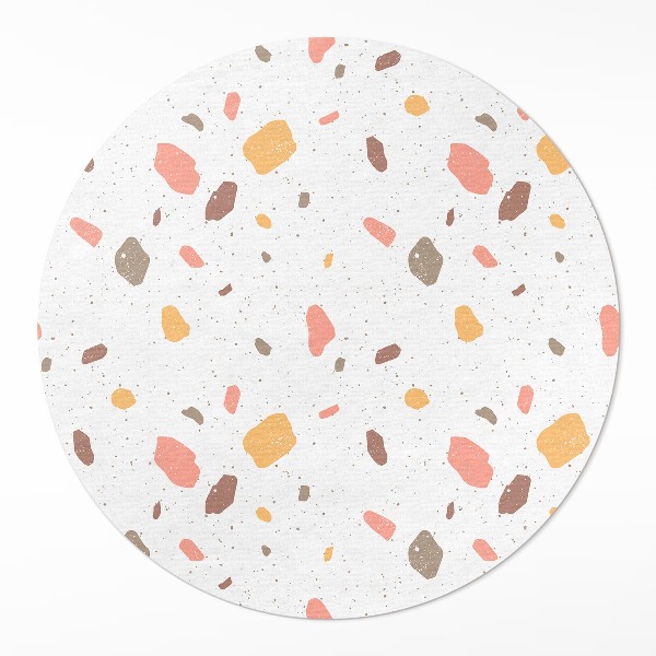 Tapis rond en vinyle Dalle en grès pastel