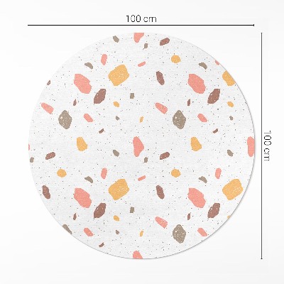 Tapis rond en vinyle Dalle en grès pastel