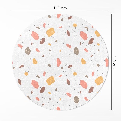 Tapis rond en vinyle Dalle en grès pastel