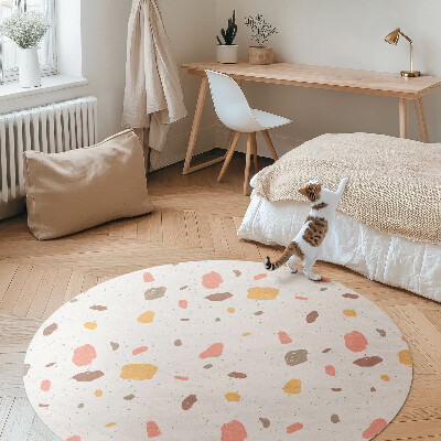 Tapis rond en vinyle Dalle en grès pastel