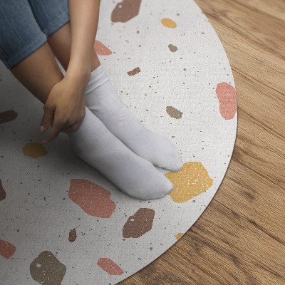 Tapis rond en vinyle Dalle en grès pastel
