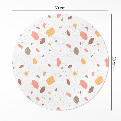 Tapis rond en vinyle Dalle en grès pastel