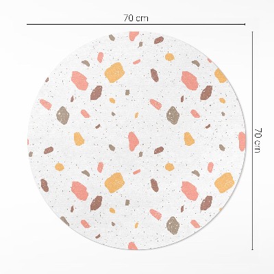 Tapis rond en vinyle Dalle en grès pastel