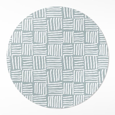 Tapis rond en vinyle Motif minimaliste de tresse bohème