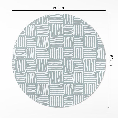 Tapis rond en vinyle Motif minimaliste de tresse bohème