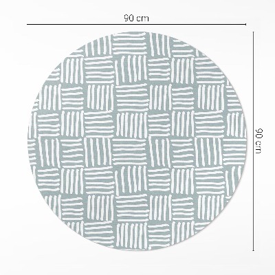Tapis rond en vinyle Motif minimaliste de tresse bohème