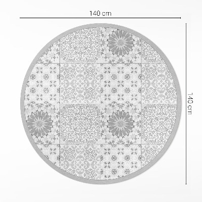 Tapis rond en vinyle Carreaux décoratifs, mosaïque à la mode