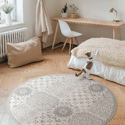 Tapis rond en vinyle Carreaux décoratifs, mosaïque à la mode