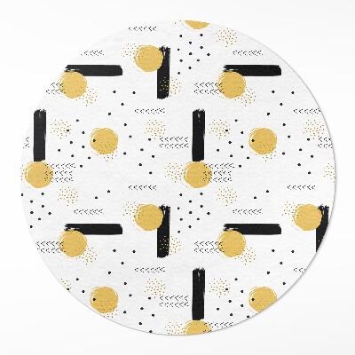 Tapis rond en vinyle Motif régulier de formes abstraites
