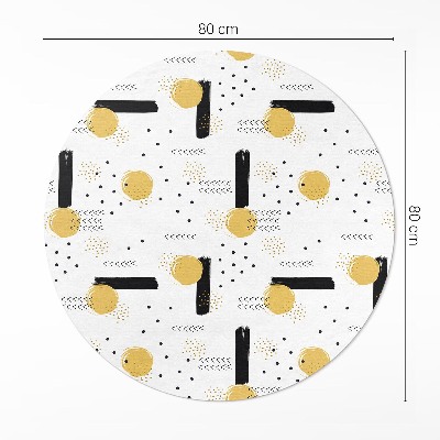 Tapis rond en vinyle Motif régulier de formes abstraites