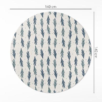 Tapis vinyle Motif bohème décoratif à petites feuilles