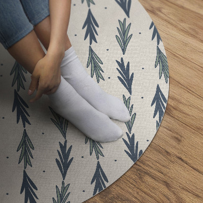 Tapis vinyle Motif bohème décoratif à petites feuilles