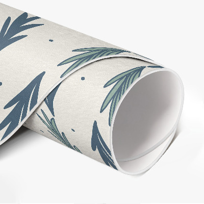 Tapis vinyle Motif bohème décoratif à petites feuilles