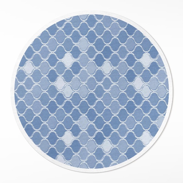 Tapis rond en vinyle Mosaïque méditerranéenne délicate