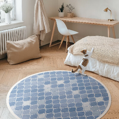 Tapis rond en vinyle Mosaïque méditerranéenne délicate