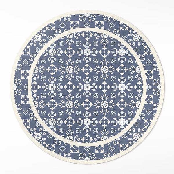 Tapis rond en vinyle Petits ornements dans un style élégant