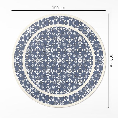 Tapis rond en vinyle Petits ornements dans un style élégant