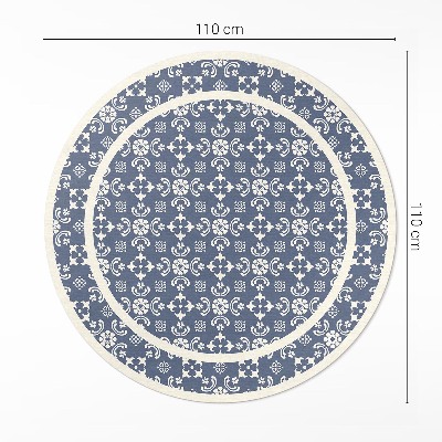 Tapis rond en vinyle Petits ornements dans un style élégant
