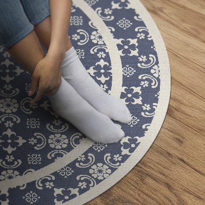 Tapis rond en vinyle Petits ornements dans un style élégant