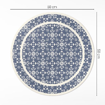 Tapis rond en vinyle Petits ornements dans un style élégant