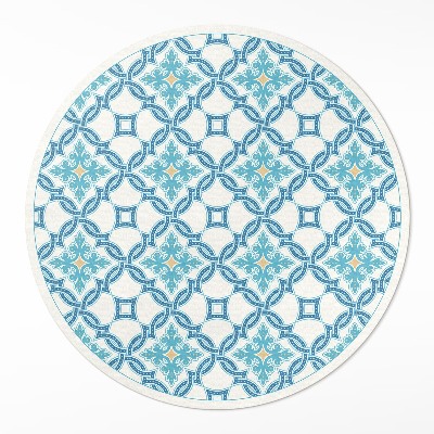 Tapis rond en vinyle Carreaux décoratifs en tissage de chaîne