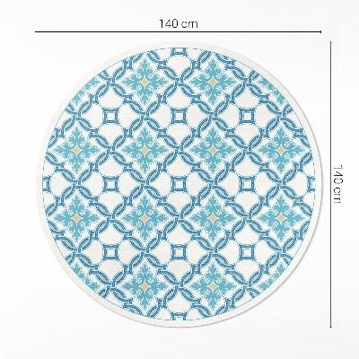 Tapis rond en vinyle Carreaux décoratifs en tissage de chaîne