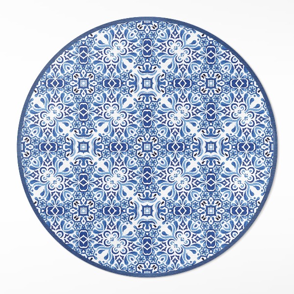 Tapis rond en vinyle Carreaux ornementaux portugais