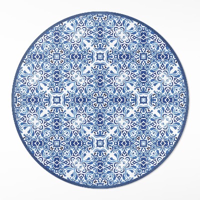 Tapis rond en vinyle Carreaux ornementaux portugais