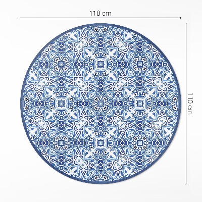 Tapis rond en vinyle Carreaux ornementaux portugais