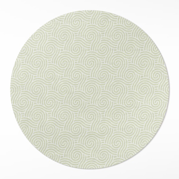 Tapis rond en vinyle Ornement en spirale abstrait de style art déco